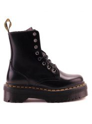 Dr. Martens Skórzane botki w kolorze czarnym rozmiar: 41. Czarne botki Dr. Martens, bez wzorów, bez obcasa, na platformie, bez zapięcia. Za 768.71 zł.