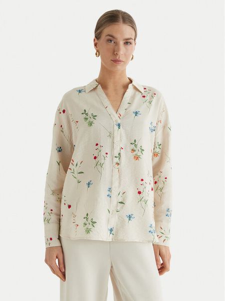 Vero Moda Koszula Josie 10315150 Beżowy Oversize. Brązowe koszule Vero Moda, xs, bez wzorów, z wiskozy, bez kołnierzyka, bez ramiączek. Za 92.99 zł.