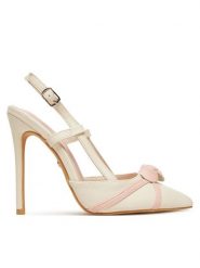 DeeZee Szpilki HT92831-166 Écru. Szpilki DeeZee, bez wzorów, ze skóry, bez obcasa, na szpilce, bez zapięcia. Za 139.99 zł.
