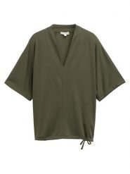 Tom Tailor Koszulka w kolorze khaki rozmiar: XS. Brązowe bluzki Tom Tailor, xs, bez wzorów, bez kołnierzyka, bez ramiączek. Za 61.60 zł.