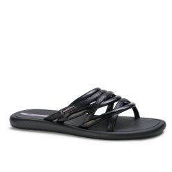 Klapki damskie Ipanema 83606 MEUSOL SLIDE FEM. Czarne klapki Ipanema, bez wzorów, z materiału, bez obcasa. Za 67.99 zł.