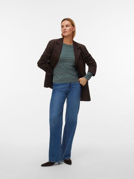 Vero Moda Koszulka w kolorze zielonym rozmiar: L. Zielone bluzki Vero Moda, l, bez wzorów, z bawełny, bez kołnierzyka, bez ramiączek. Za 68.95 zł.