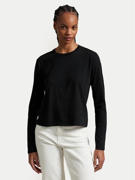 Polo Ralph Lauren Bluzka 211967103002 Czarny Classic Fit. Czarne bluzki Polo Ralph Lauren, s, bez wzorów, z bawełny, bez kołnierzyka, bez ramiączek. Za 349.99 zł.