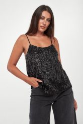 Top damski z frędzlami TWINSET. Topy Twinset Milano, bez wzorów, bez kołnierzyka, bez ramiączek. Za 1,009.00 zł.