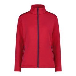 Damska rozciągliwa polarowa bluza z zamkiem CMP. Czerwone bluzy CMP, na zimę, bez wzorów, z polaru, bez kaptura. Za 323.50 zł.