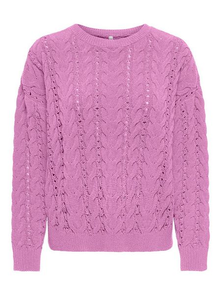 ONLY Sweter w kolorze różowym rozmiar: XL. Różowe swetry Only, xl, bez wzorów, ze splotem, bez ramiączek. Za 134.95 zł.