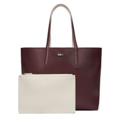 Torebka Lacoste. Czerwone shopper Lacoste, bez wzorów, bez dodatków. Za 609.99 zł.