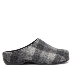 Kapcie Berkemann. Szare obuwie domowe Berkemann, bez wzorów, bez zapięcia. Za 339.99 zł.