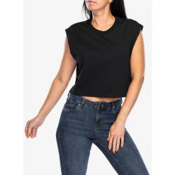 Top damski Ciele W-Ort Ank Cropped. Czarne topy Ciele Athletics, bez wzorów, bez kołnierzyka, bez ramiączek. Za 125.99 zł.