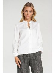 Nife Bluzka w kolorze białym rozmiar: 38. Białe bluzki Nife, bez wzorów, bez kołnierzyka, bez ramiączek. Za 130.81 zł.