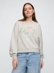 GAP Bluza w kolorze szarym rozmiar: M. Szare bluzy GAP, m, bez wzorów, bez kaptura. Za 109.78 zł.