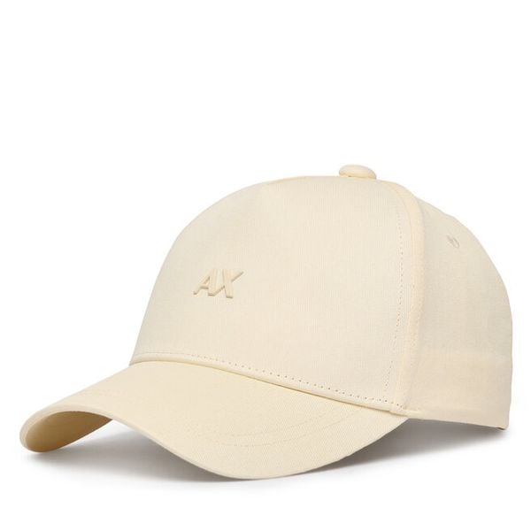 Czapka z daszkiem Armani Exchange. Białe czapki Armani Exchange, bez wzorów. Za 181.99 zł.