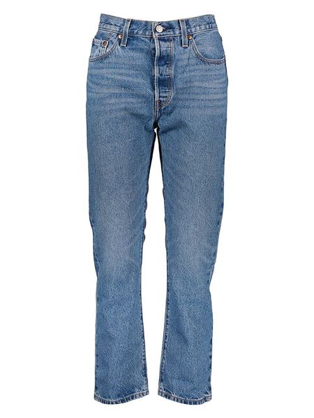 Levi's Dżinsy - Regular fit - w kolorze niebieskim rozmiar: W27/L28. Niebieskie jeansy Levi's®, l, z aplikacjami, z podwyższonym stanem. Za 204.95 zł.