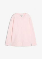 T-shirt z długim rękawem. Czerwone t-shirty bonprix, bez wzorów, bez kołnierzyka, bez ramiączek. Za 62.99 zł.