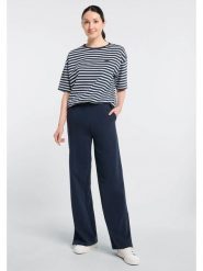 ELBSAND Koszulka "Kia" w kolorze granatowo-białym rozmiar: XS. Białe bluzki ELBSAND, xs, bez wzorów, z bawełny, bez kołnierzyka, bez ramiączek. Za 82.99 zł.