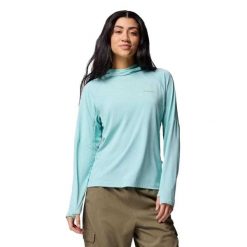 Damska Bluza Z Kapturem Skien Valley. Niebieskie bluzy Columbia, bez wzorów, z kapturem. Za 348.99 zł.