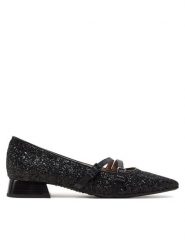 Hispanitas Baleriny Glitter-I24 BHI243567 Czarny. Czarne baleriny Hispanitas, bez wzorów, ze skóry, bez obcasa. Za 239.99 zł.