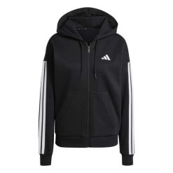 Bluza Adidas Sport W 3S Fl Fz Hd Damskie. Czarne bluzy Adidas, m, bez wzorów, z bawełny, z kapturem. Za 262.75 zł.
