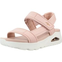 Sandały SKECHERS UNO SANDAL SUMMER STAND 2 Rose. Czerwone sandały Skechers, bez wzorów, z syntetyku, bez obcasa, bez zapięcia. Za 322.99 zł.