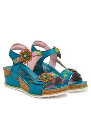 Laura Vita Sandały Bonito 36 Kolorowy. Sandały Laura Vita, bez wzorów, ze skóry, bez obcasa, na koturnie, bez zapięcia. Za 459.99 zł.