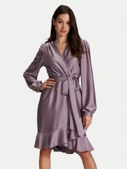 Swing Sukienka koktajlowa 5AG06500 Fioletowy Regular Fit. Fioletowe sukienki Swing, bez wzorów, z syntetyku, wizytowe, bez kołnierzyka, bez ramiączek. Za 399.99 zł.
