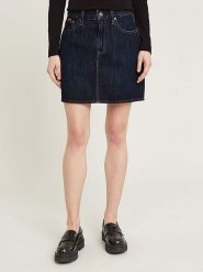 G-Star Spódnica dżinsowa "Victoria" w kolorze granatowym rozmiar: W25. Niebieskie spódnice G-Star, na co dzień, z aplikacjami, z bawełny, klasyczne, mini, proste. Za 143.99 zł.