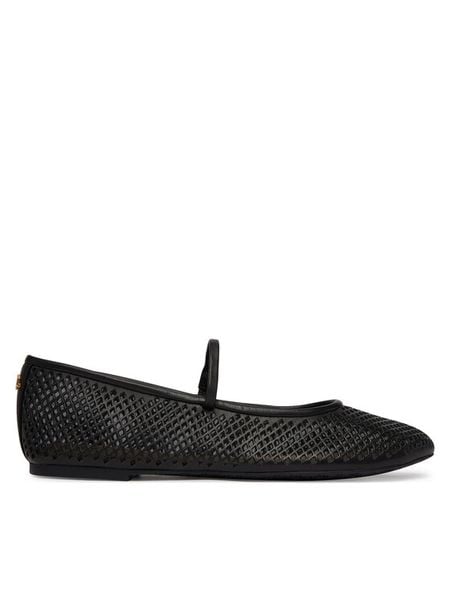 LAUREN RALPH LAUREN Baleriny Jayna 802P04176001 Czarny. Czarne baleriny Lauren Ralph Lauren, bez wzorów, ze skóry, bez obcasa. Za 420.99 zł.