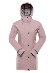 Alpine Pro Płaszcz przeciwdeszczowy "Setija" w kolorze jasnoróżowym rozmiar: M. Różowe płaszcze Alpine Pro, m, bez wzorów, bez kaptura. Za 431.47 zł.