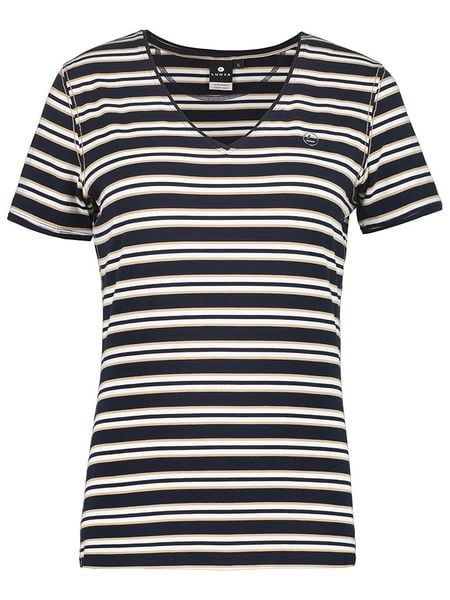 LUHTA Koszulka "Kivihaka" w kolorze granatowo-białym rozmiar: M. Białe bluzki Luhta, m, bez wzorów, bez kołnierzyka, bez ramiączek. Za 78.66 zł.