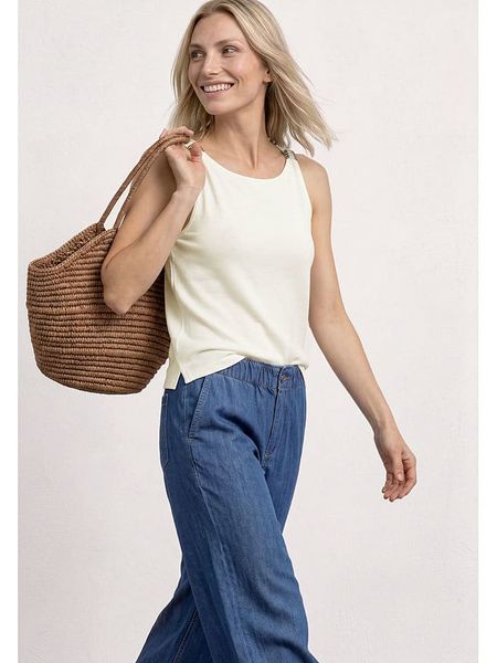 Street One Top w kolorze kremowym rozmiar: 36. Brązowe topy Street One, z aplikacjami, bez kołnierzyka, bez ramiączek. Za 95.95 zł.