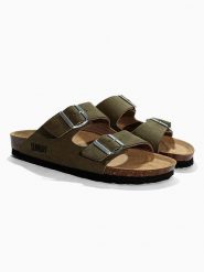 Sunbay Klapki "Trefle" w kolorze khaki rozmiar: 38. Brązowe klapki Sunbay, bez wzorów, z otwartym noskiem, bez obcasa. Za 161.45 zł.