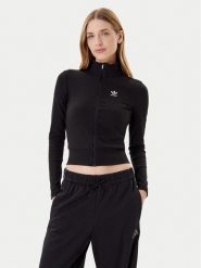 Adidas Bluza Essentials Ribbed JD5905 Czarny Slim Fit. Czarne bluzy Adidas, xl, bez wzorów, z bawełny, bez kaptura. Za 199.99 zł.