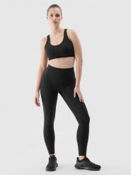 4F Legginsy treningowe szybkoschnące damskie - czarne XL. Czarne legginsy sportowe 4f, l, bez wzorów, z dzianiny, z podwyższonym stanem, do biegania. Za 69.99 zł.