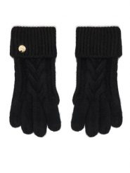 Guess Rękawiczki Damskie AW5678 POL02 Czarny. Czarne rękawiczki Guess, z aplikacjami, z dzianiny. Za 194.99 zł.