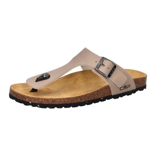 Klapki damskie Eco Mymosa. Brązowe klapki CMP, bez wzorów, z materiału, bez obcasa. Za 199.99 zł.