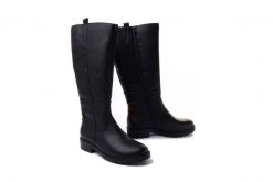 RIEKER Y9155-00 black, kozaki damskie. Czarne kozaki Rieker, na zimę, bez obcasa, na obcasie, bez zapięcia. Za 263.94 zł.