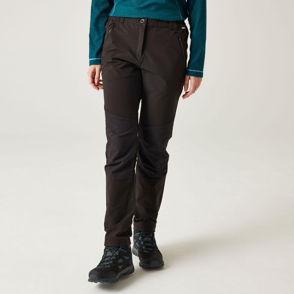 Damskie spodnie trekkingowe ze streczem Questra V. Czarne spodnie sportowe Regatta, na lato, l, bez wzorów, z tkaniny, trekkingowe. Za 199.99 zł.