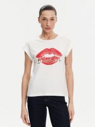 Morgan T-Shirt 251-DVALA Biały Regular Fit. Białe t-shirty Morgan, m, bez wzorów, z bawełny, bez kołnierzyka, bez ramiączek. Za 109.99 zł.