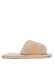 DeeZee Kapcie MU-SL-DZ01 Beżowy. Brązowe obuwie domowe DeeZee, bez wzorów, z materiału, bez zapięcia. Za 49.99 zł.