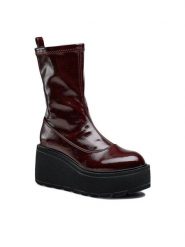 Jenny Fairy Botki LS5796-02A Bordowy. Czerwone botki Jenny Fairy, bez wzorów, ze skóry, bez obcasa, na koturnie, bez zapięcia. Za 109.99 zł.