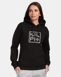 Bluza damska z kapturem Kilpi Niky. Czarne bluzy Kilpi, bez wzorów, z bawełny, z kapturem. Za 215.49 zł.