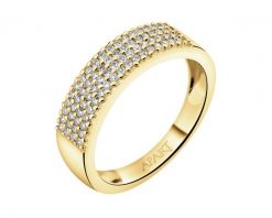 Pierścionek z żółtego złota z diamentami - 0,27 ct - próba 585. Żółte pierścionki Apart, z diamentem, złote. Za 4,990.00 zł.