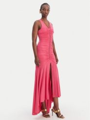 Just Cavalli Sukienka koktajlowa 80PAOB01 CJB04 Różowy Slim Fit. Czerwone sukienki Just Cavalli, bez wzorów, z syntetyku, wizytowe, bez kołnierzyka, bez ramiączek. Za 1,669.00 zł.