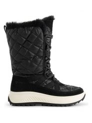 TRAVELIN' Skórzane kozaki zimowe "Klosters" w kolorze czarnym rozmiar: 36. Czarne kozaki Travelin', na zimę, z materiału, bez obcasa, bez zapięcia. Za 448.99 zł.