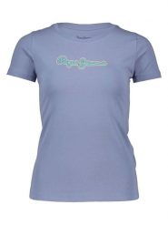Pepe Jeans Koszulka w kolorze niebieskim rozmiar: XS. Niebieskie bluzki Pepe Jeans, xs, bez wzorów, z jeansu, bez kołnierzyka, bez ramiączek. Za 61.60 zł.