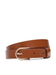 Calvin Klein Pasek Damski Rounded Buckle Ck Loop LV04F7107G Brązowy. Brązowe paski Calvin Klein, bez wzorów, ze skóry. Za 209.99 zł.