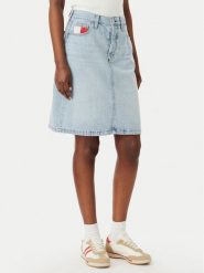 Tommy Jeans Spódnica jeansowa Claire DW0DW23474 Niebieski Regular Fit. Niebieskie spódnice Tommy Jeans, bez wzorów, z jeansu. Za 449.99 zł.