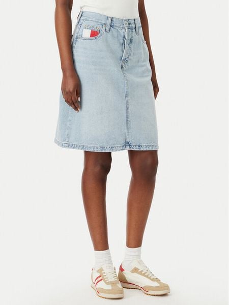 Tommy Jeans Spódnica jeansowa Claire DW0DW23474 Niebieski Regular Fit. Niebieskie spódnice Tommy Jeans, bez wzorów, z bawełny. Za 363.99 zł.