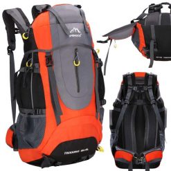 Plecak trekkingowy 65+5 L Springos z osłoną przeciwdeszczową. Czarne plecaki SPRINGOS, bez wzorów. Za 110.99 zł.