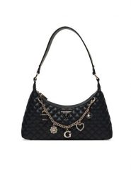 Guess Torebka Everlee HWEG86 79180 Czarny. Czarne torebki klasyczne Guess, z aplikacjami, ze skóry, bez dodatków. Za 639.99 zł.